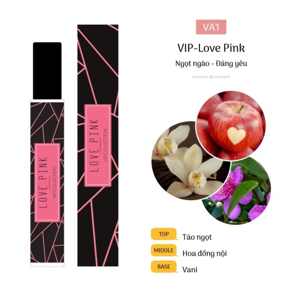 Tinh dầu nước hoa pháp love pink 12ml. ngọt ngào, dễ thương.