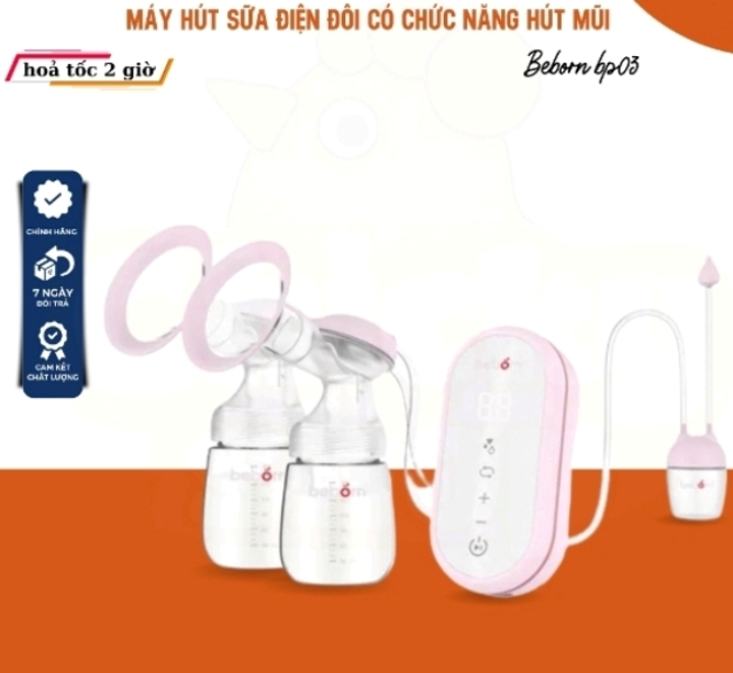 Máy hút sữa điện đôi có chức năng hút mũi Beborn BP03 - Đời sau của Fatz Fatzbaby