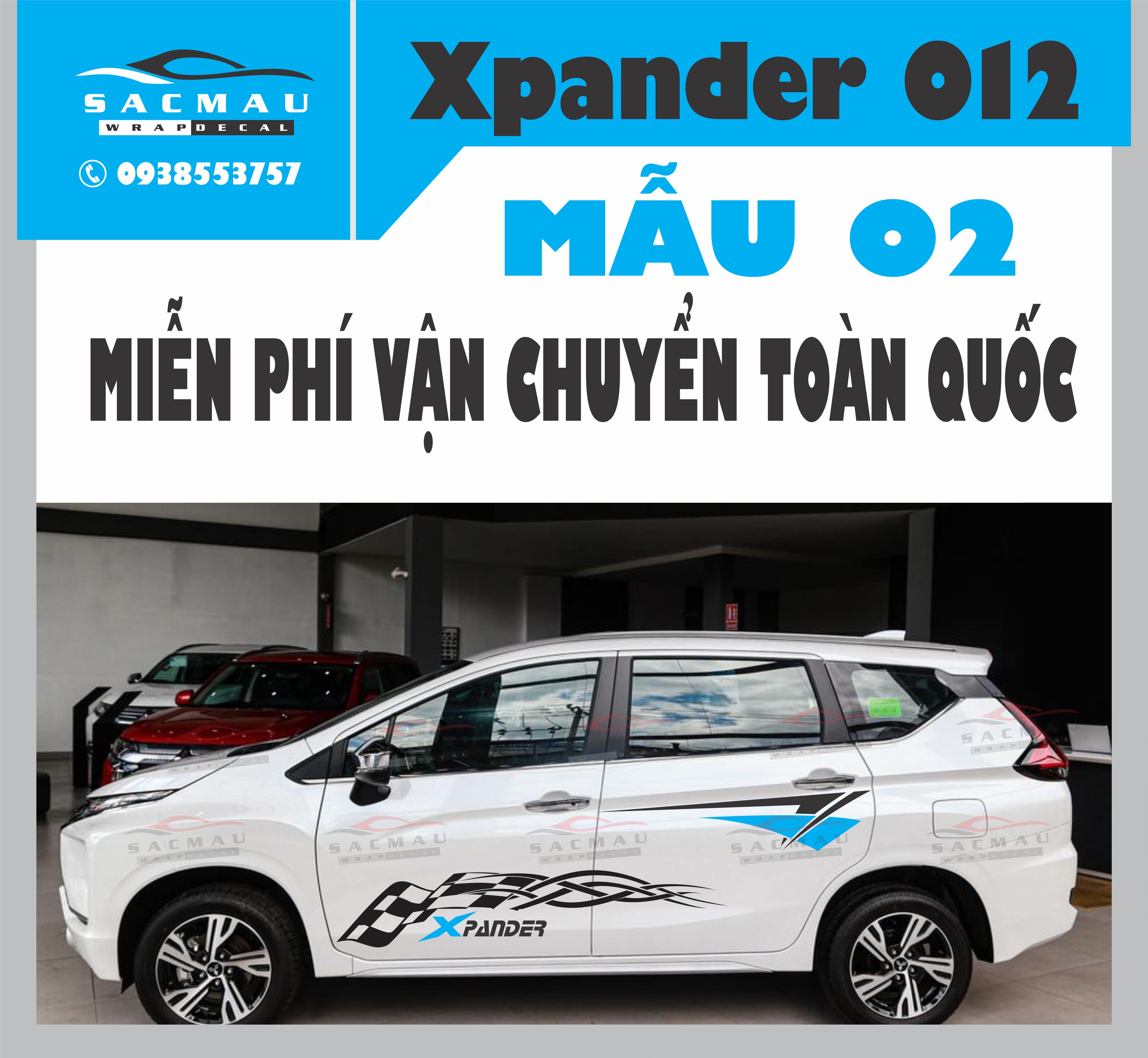 Tem dán ô tô xpander (MIỄN PHÍ VẬN CHUYỂN TOÀN QUỐC)