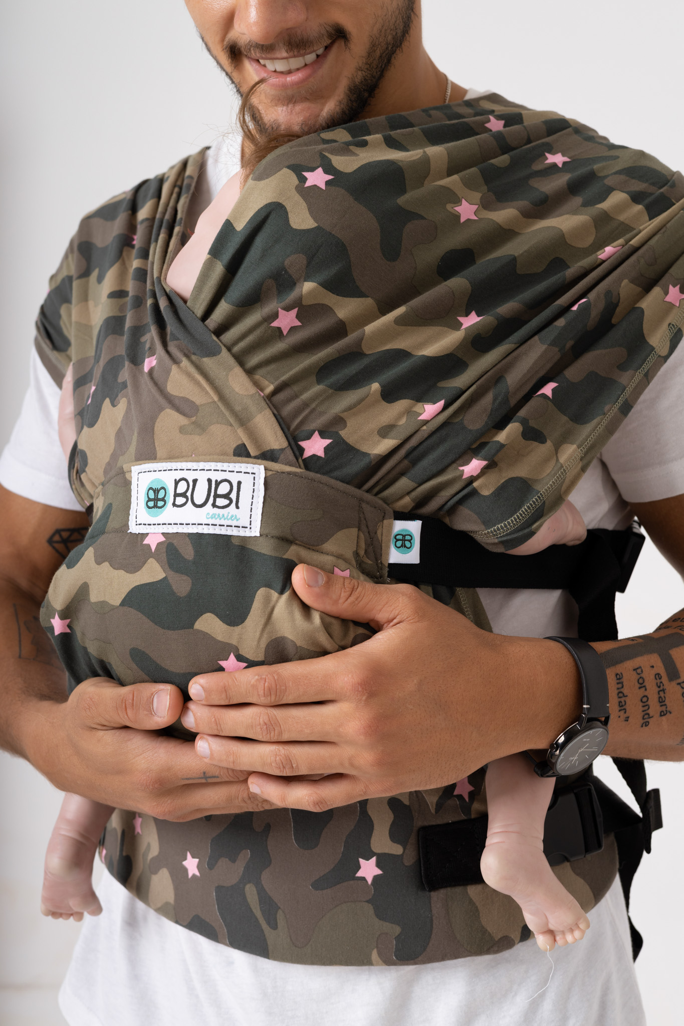 Địu vải BUBI Gen 3 - Rằn ri - Cotton