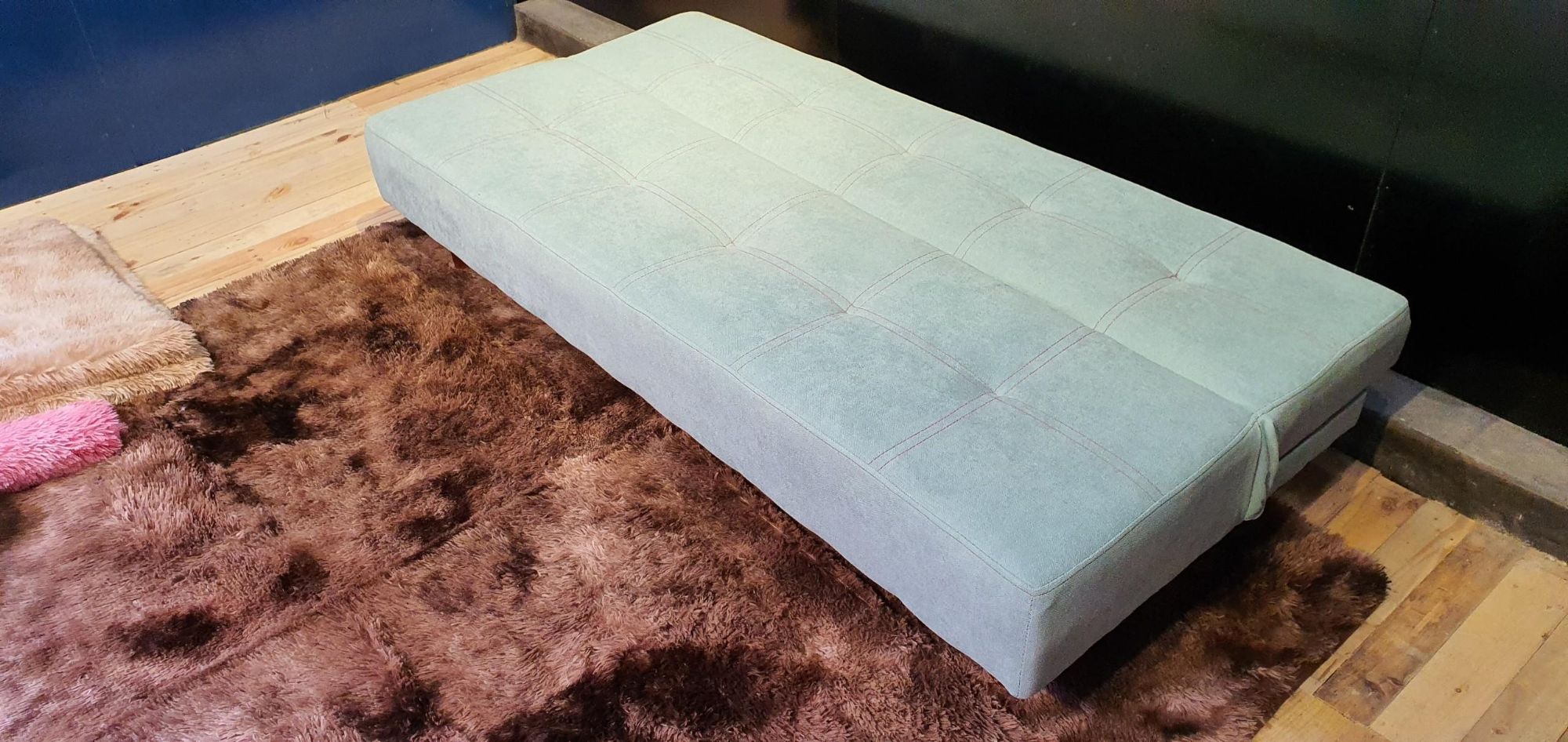 Sofa bed màu xanh pastel. Sofa bed. Sofa giường. Bed.