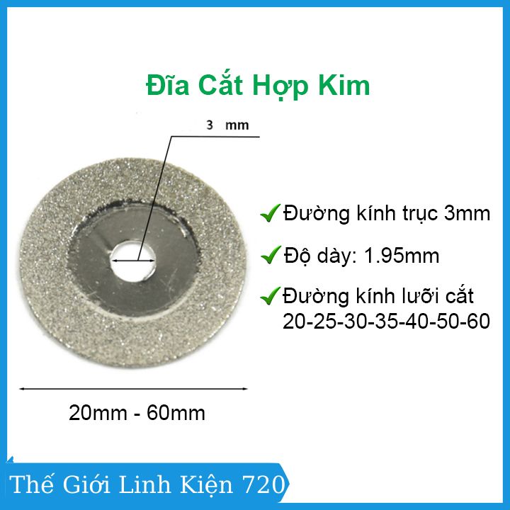 Đĩa cắt hợp kim 25MM, cắt kim cương