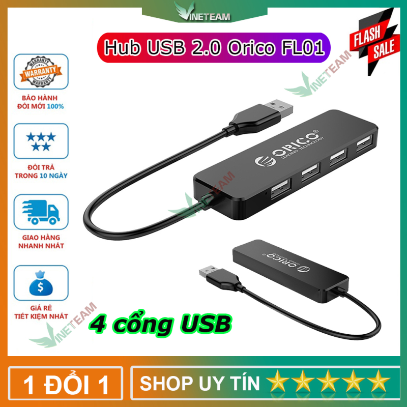 Bộ chia USB HUB Orico FL01 4 cổng USB 2.0