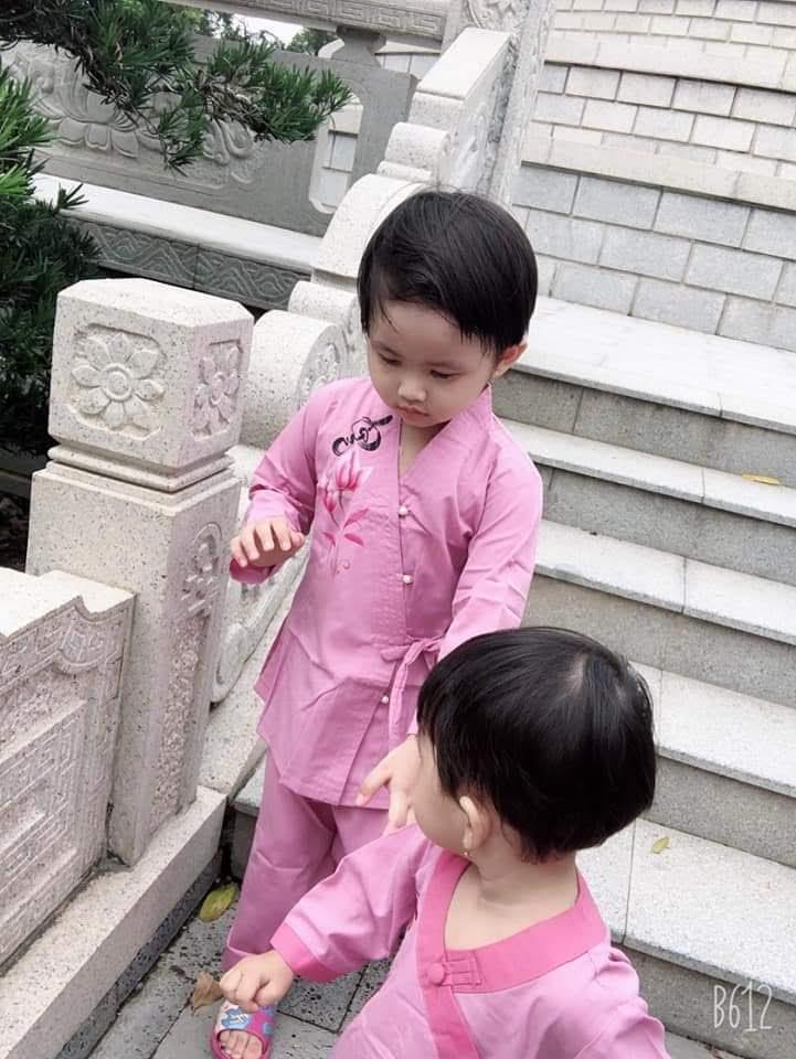 [HCM]Đồ lam  đi chùa bé gái
