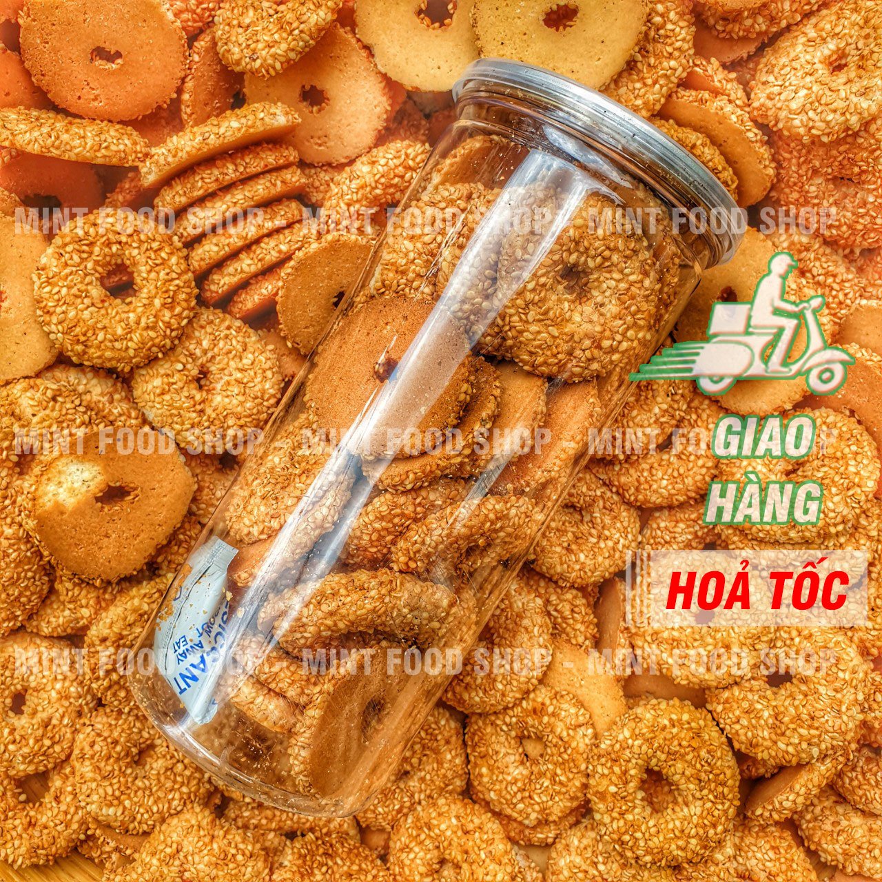 Bánh vòng mè Lon 200gram