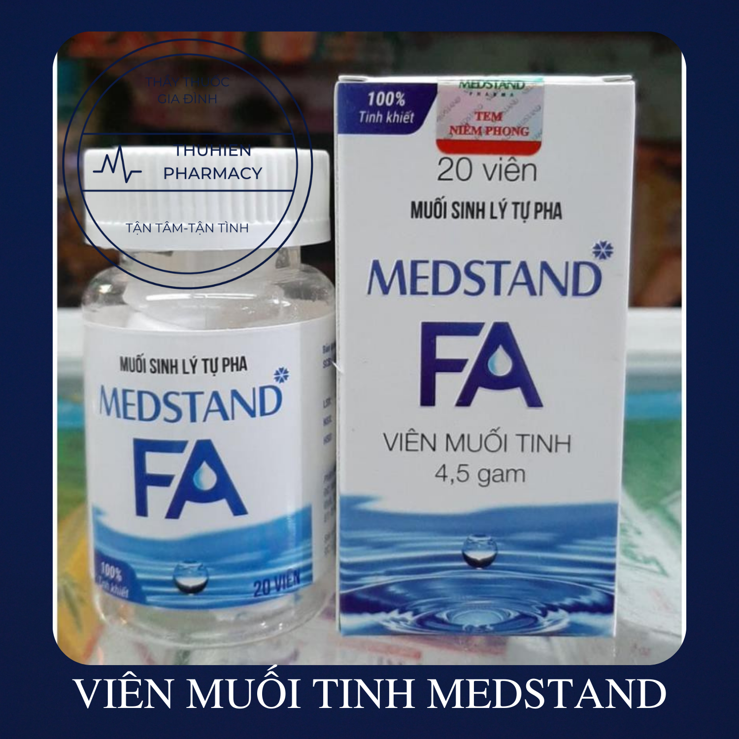 MUỐI SINH LÝ TỰ PHA MEDSTAND - VIÊN MUỐI TINH 4,5gam