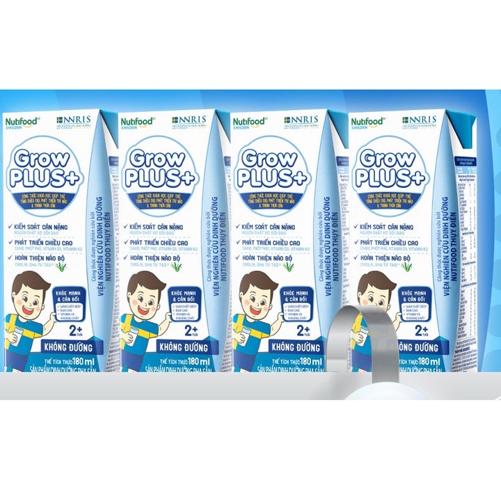Lốc 4 Hộp SBPS GrowPLUS+2+ (Trắng) 180ml