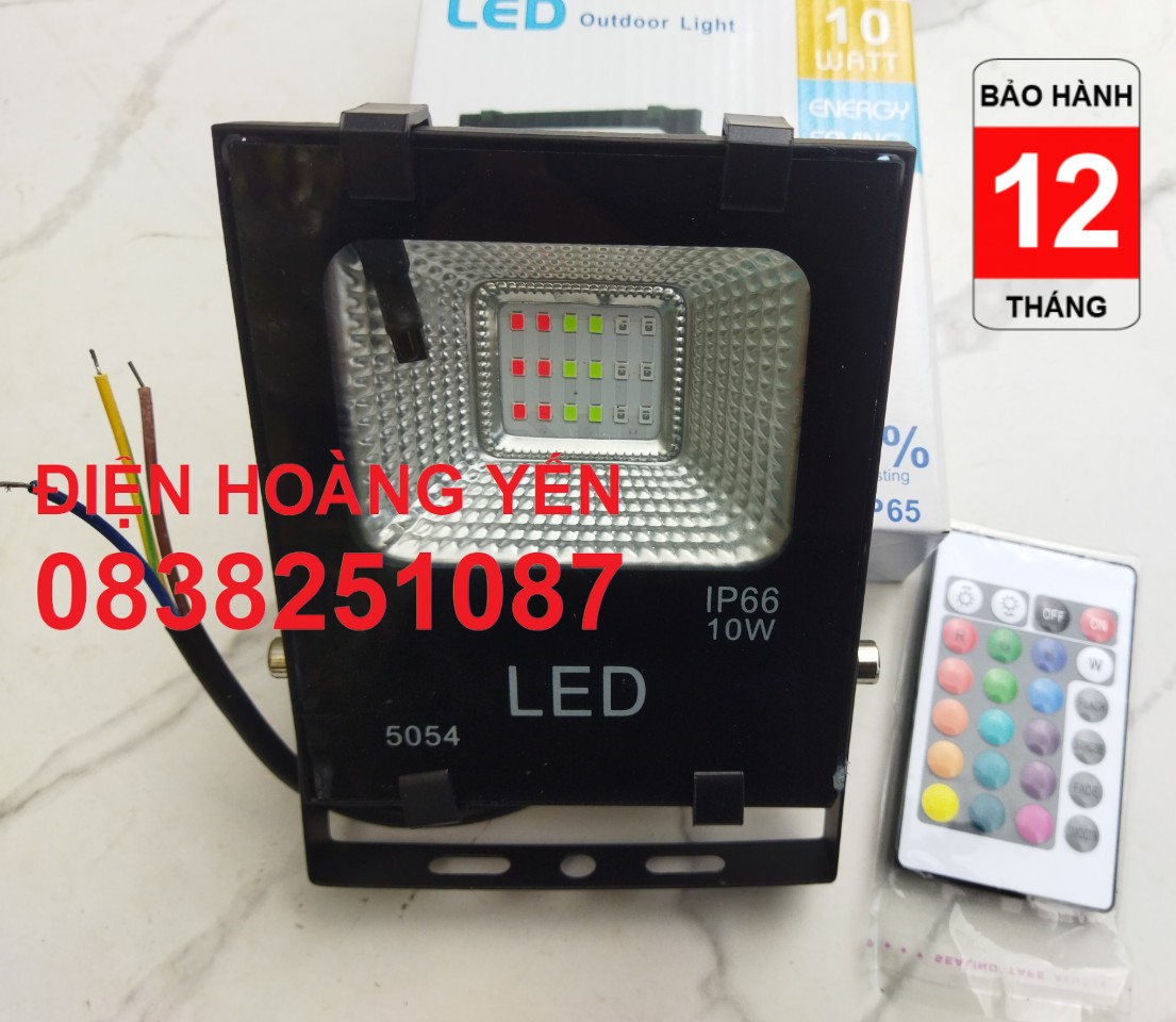 [HCM]Đèn Led pha Star 10W đổi 7 màu (Bạc) Bảo hành 24 tháng