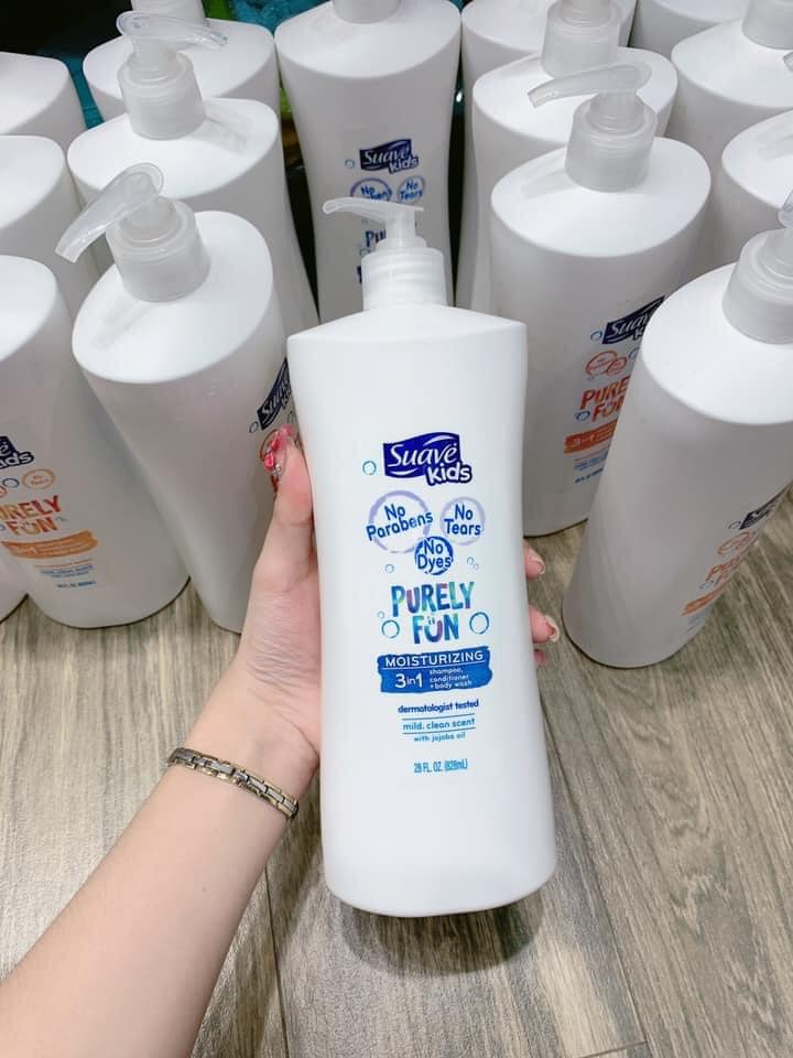SỮA TẮM GỘI SUAVE KID (mẫu mới) chai to 828 ml