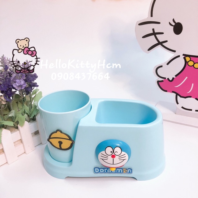 [HCM]Khay Cắm Bàn Chải Kem Đánh Răng Kitty Và Mon