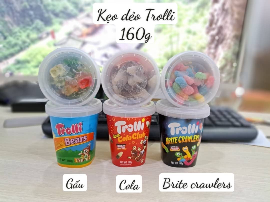 KẸO DẺO SÂU TROLLI - HŨ 160g ( Classic bears)