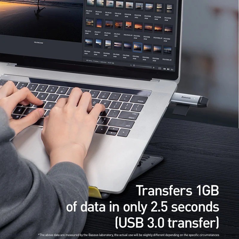 Đầu Đọc Thẻ Đa Năng Tốc Độ Cao Type C Usb Baseus Lentil Cabin Card Reader
