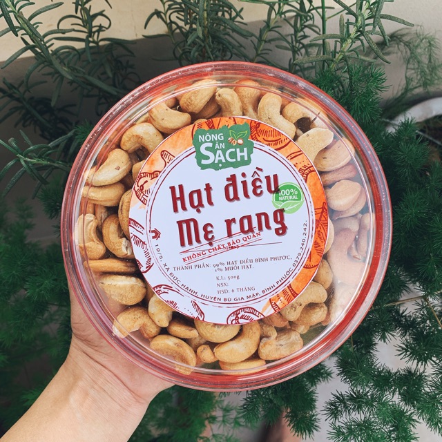 Hạt Điều Bình Phước Rang Muối (Đã Bóc Vỏ Lụa) Không Mặn 500g