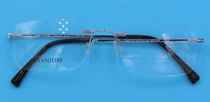 Eyeglass frames myopia borderless ti-tan silver, eye glasses, eye business