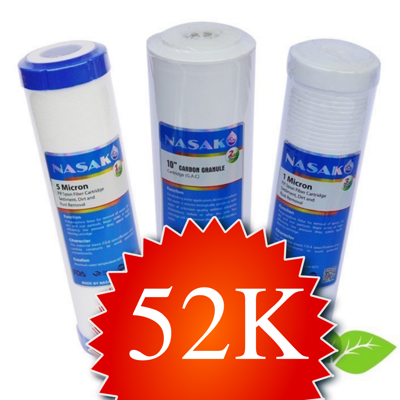 [ GIÁ HỦY DIỆT ]Combo 3 lõi lọc thô Nasako 1,2,3 (khách lưu ý chọn đúng phân loại hàng)