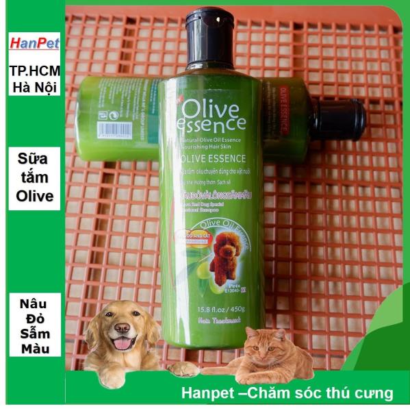 Sữa tắm OLIVE - 450ml loại cho chó lông nâu đỏ & sẫm màu Sữa tắm tinh dầu ô liu chó mèo - ( 359c) Dầu tắm thú cưng-HP10784TC