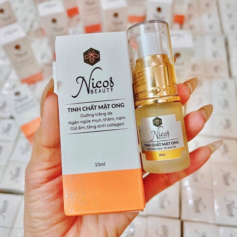 Serum tinh chất mật ong nicos beauty chính hãng serum dưỡng trắng da 10ml