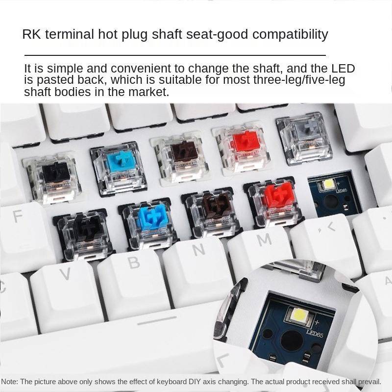 KIT RK87 HOTSWAP - KIT Bàn phím cơ Royal Kludge RK987 TKL 87 phím kết nối 3 chế độ Bluetooth 5.0 - Wireless 2.4G - Cáp Type C - CHÍNH HÃNG