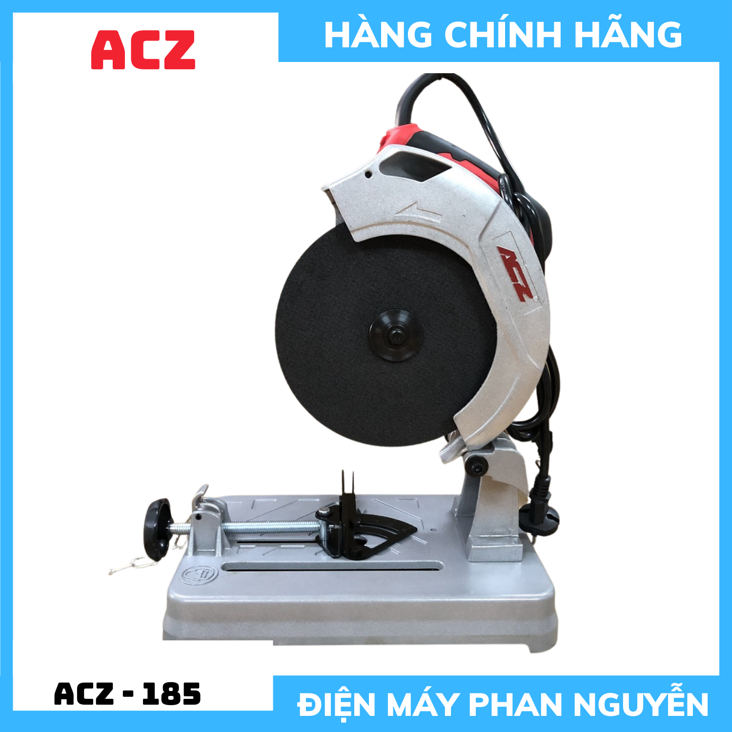 Máy cắt sắt bàn mini ACZ 9185 cao cấp-Công suất 1200W-Kèm sẵn đá cắt 180mm