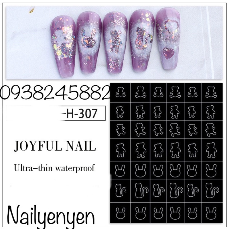 Sticker Nail Dặm Ombre