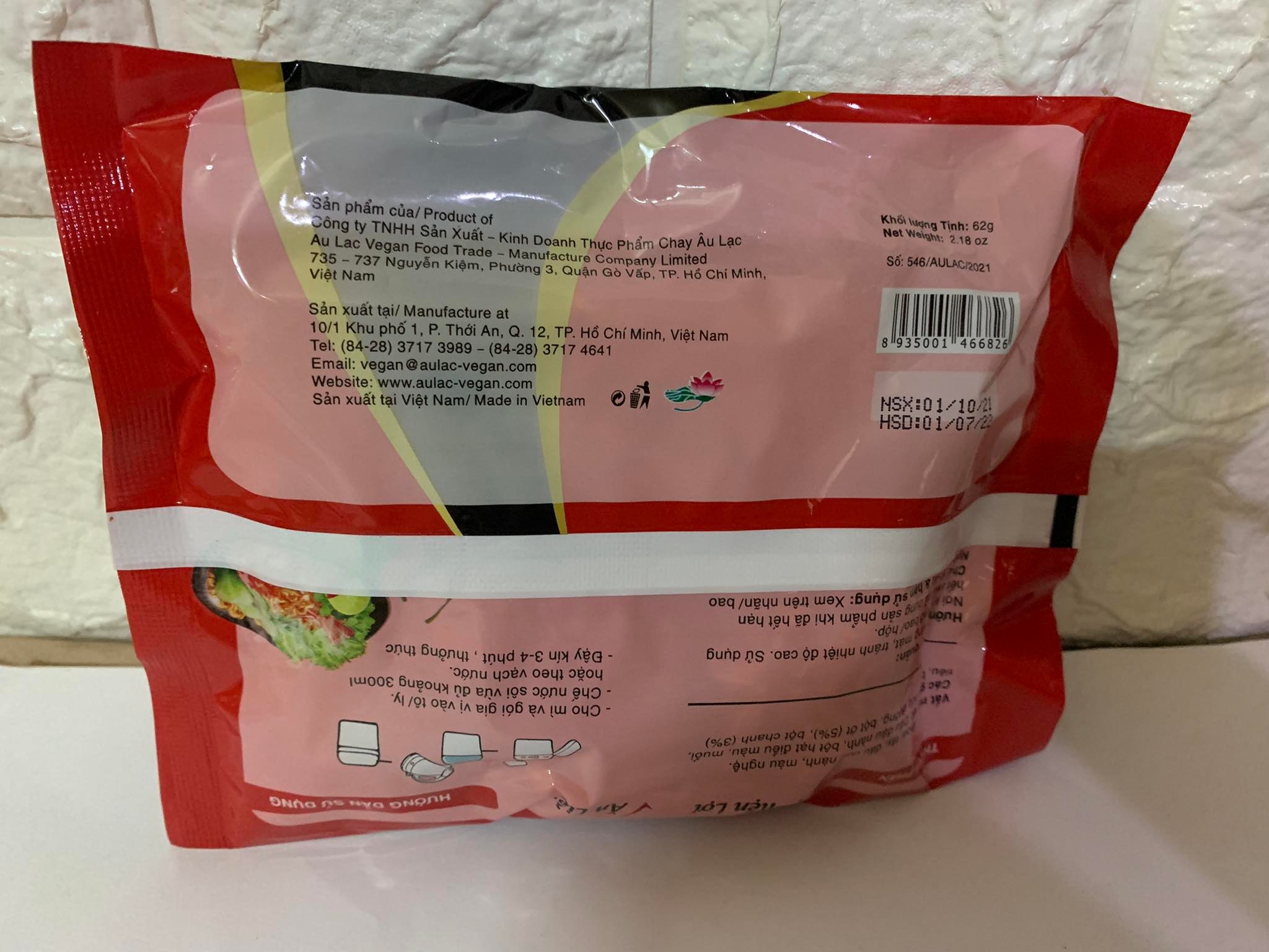 Mì Chay Ăn Liền Lẩu Thái - Gói 62g