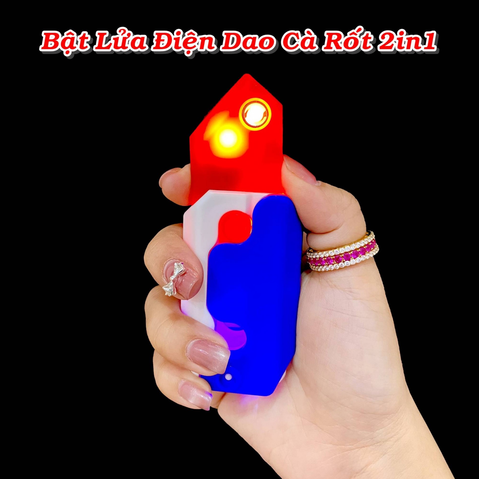 bật lửa điện cà rốt 2in1 ( đồ chơi vô tri ) - sạc điện