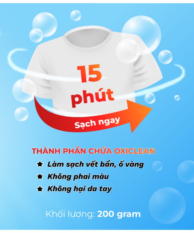Bột giặt tăng cường OXY - BLAKE 200g, 500g