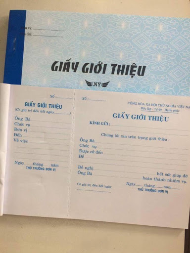 10 cuốn giấy giới thiệu 1 liên 40 tờ 13x19 cm