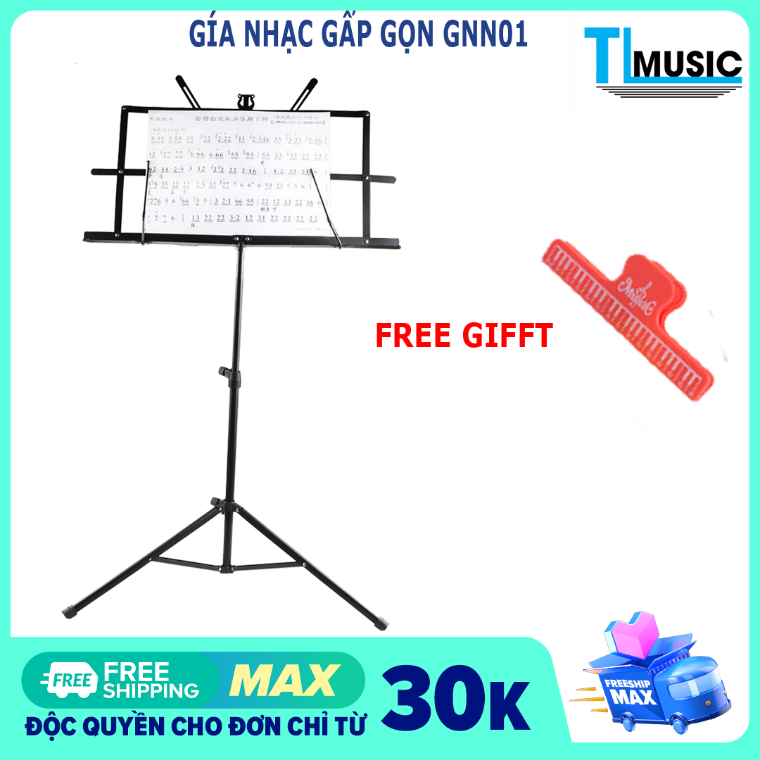 Pearlman gnn01 foldable music stand (free music clip)-thanglongmusic