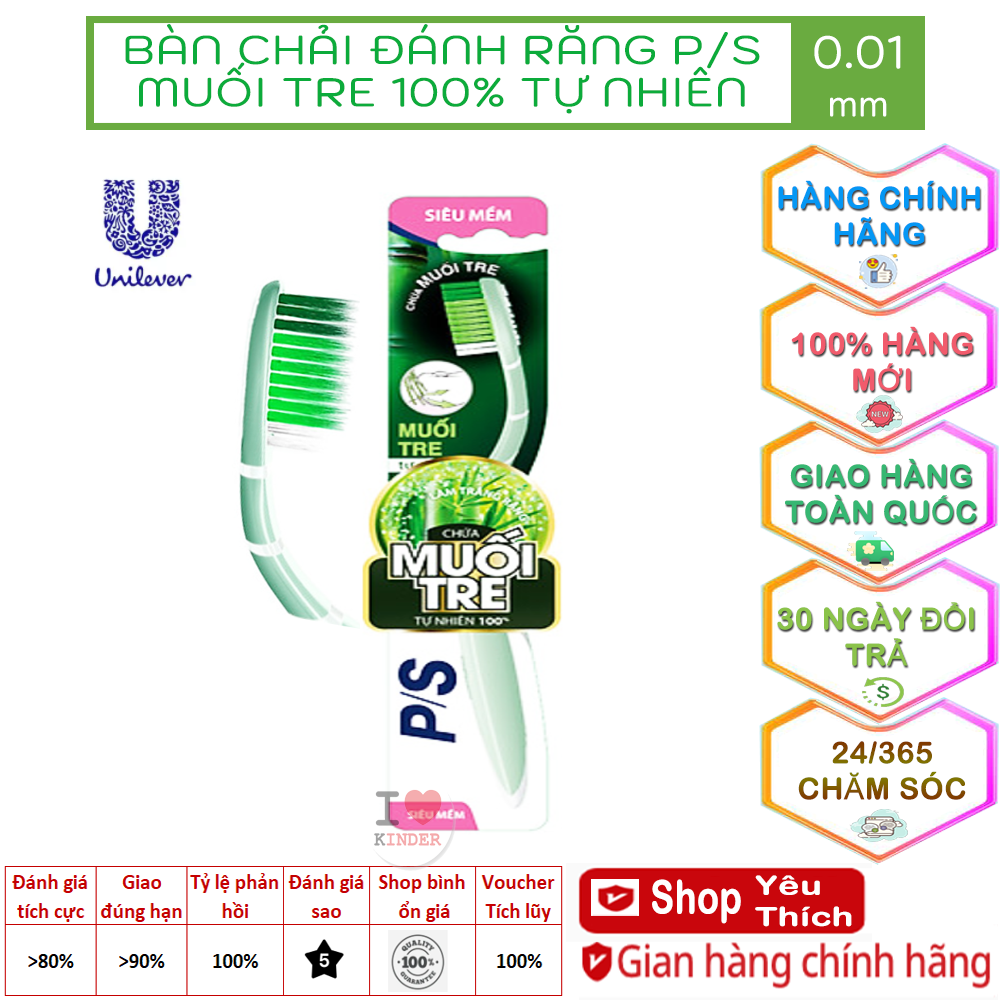 [HCM]Bàn chải đánh răng P/S muối than tre