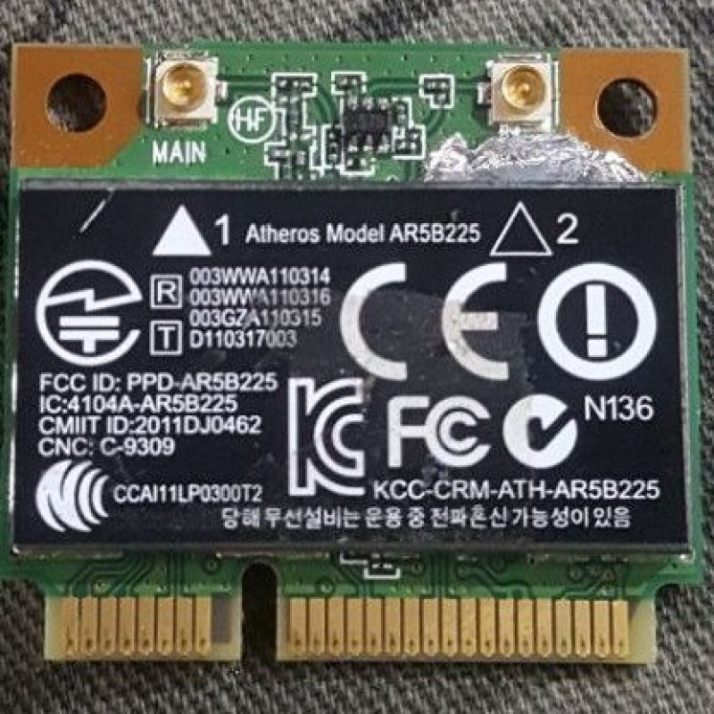 Card WIFI Wireless + Bluetooth 4.0 cho Laptop: Atheros AR5B225 - RT3090 Dw 1701-1705 .dùng cho Asus, Acer, Dell
