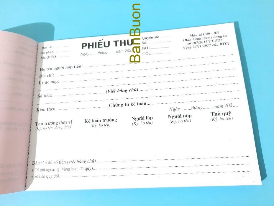 [ Bán buôn ] Phiếu thu, phiếu chi 2 liên, 3 liên A5 - Loại dày