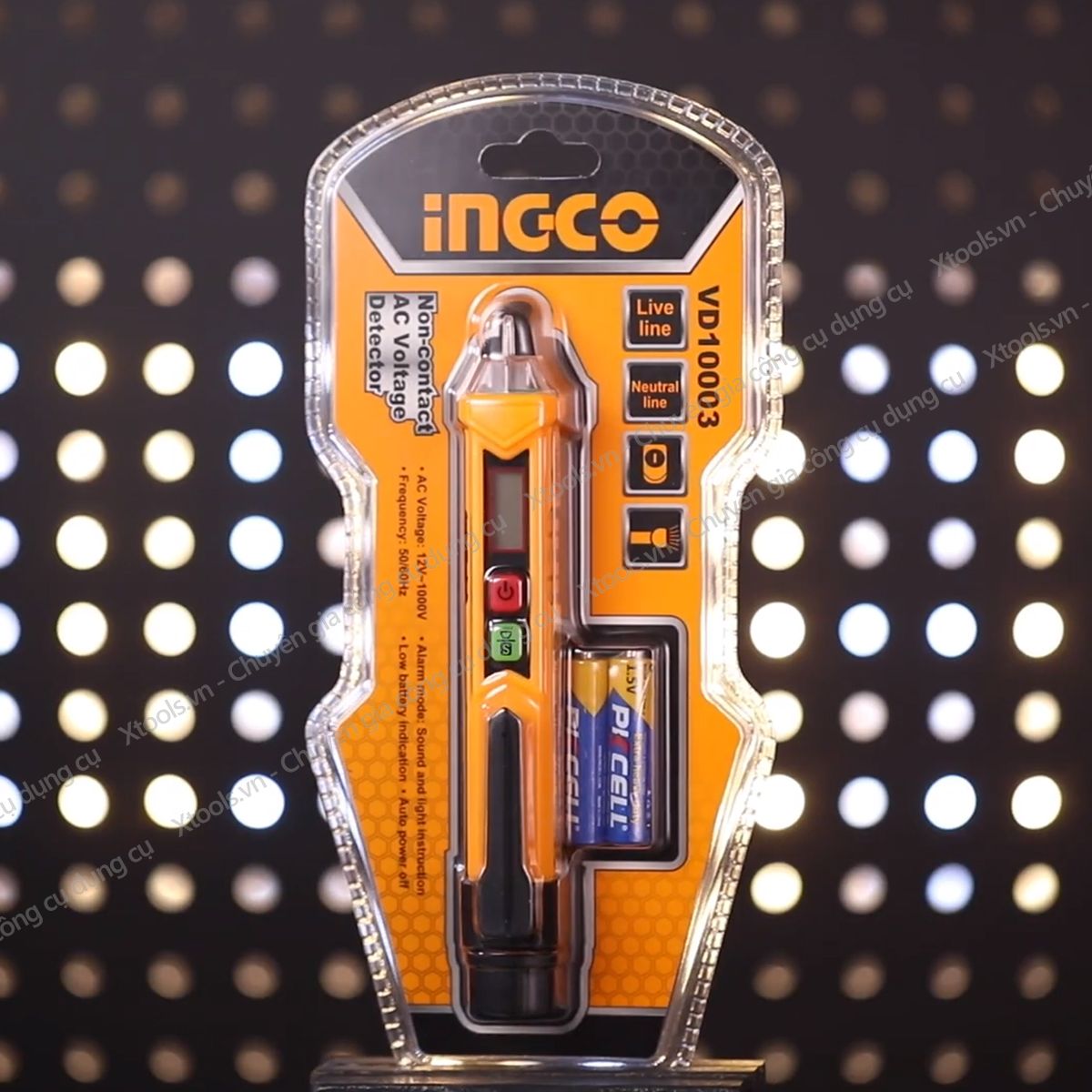 Đầu dò điện áp AC đa năng cao cấp không tiếp xúc dòng điện INGCO VD10002 bút thử điện kỹ thuật số đa năng 1000v
