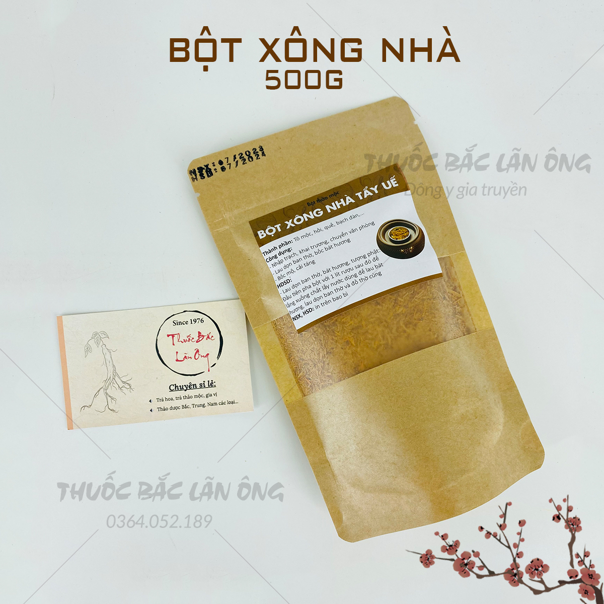 Bột xông nhà tẩy uế 500g