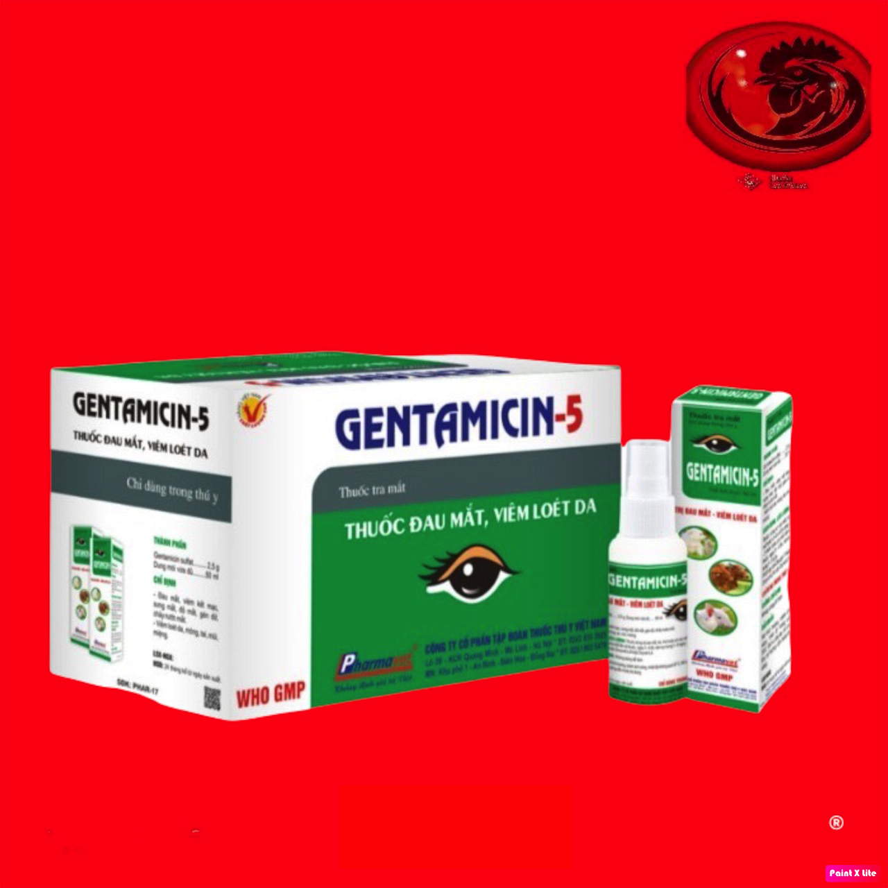 Nhỏ mắt Gentamicin - 5 đau mắt, bọt mắt cho gà đá 10ml