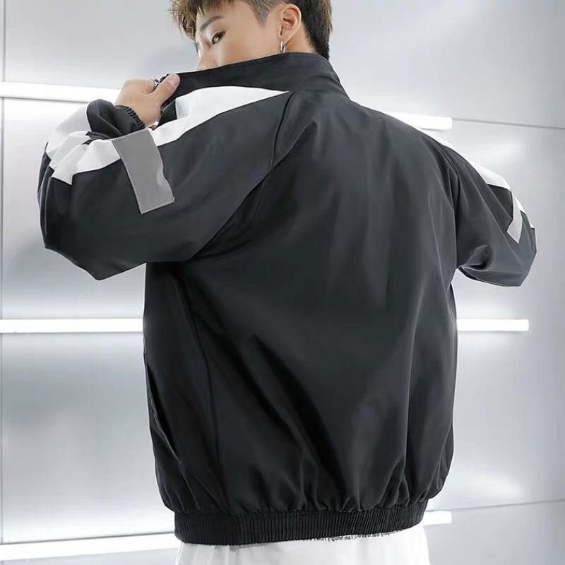 Áo khoác dù phát sáng tay (thiết kế 2 lớp lót dù, phản quang 2 tay)