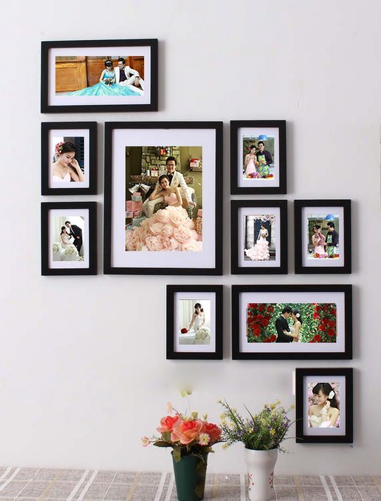 Binbin ka99 wall-mounted composite photo frame (send 1 set of pictures and 3 pins)