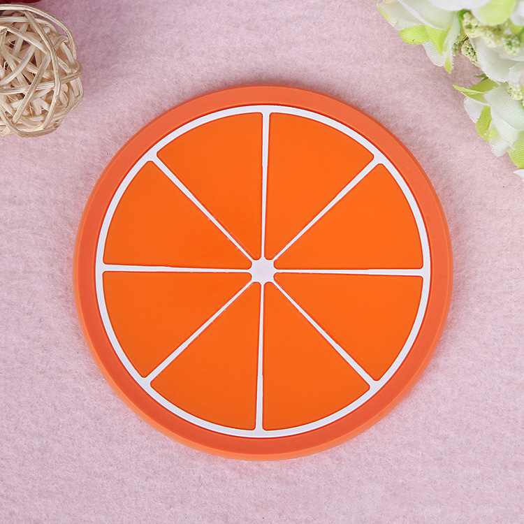 Miếng Lót Ly Lót Cốc Silicon Chống Trơn Trượt Hình Trái Cây Dễ Thương