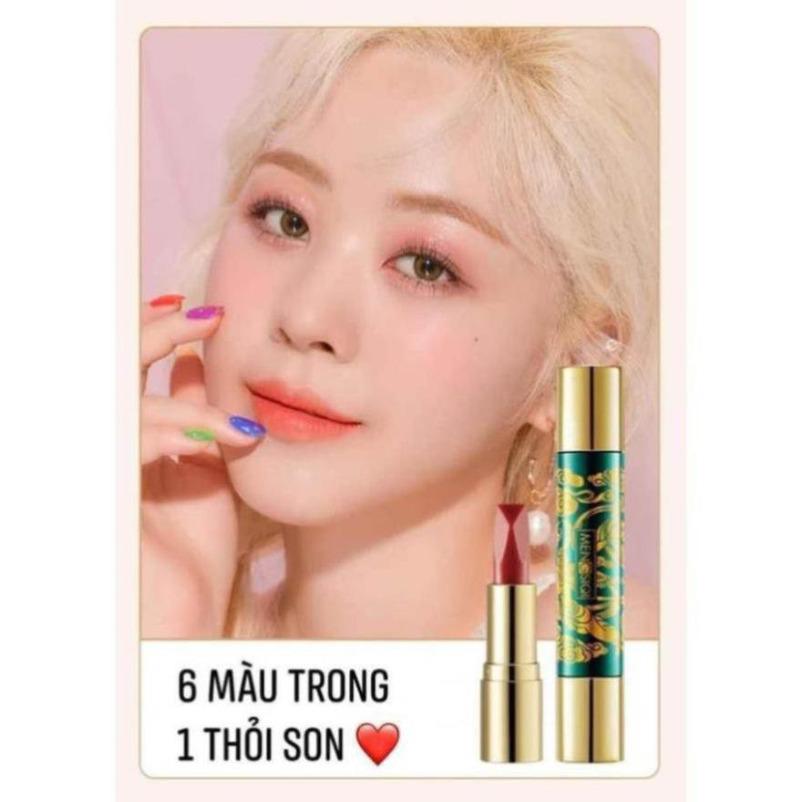 Son 6 màu siêu lì siêu mịn môi MENGSIQI