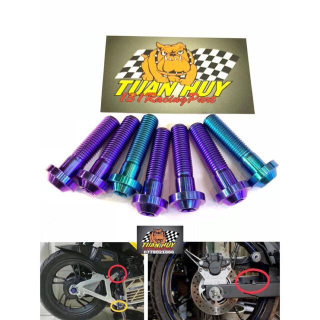 Ốc 10li dù titan gr5 , ốc titan 10li23 10li30 10li40 10li60 đầu dù . dochoixemay