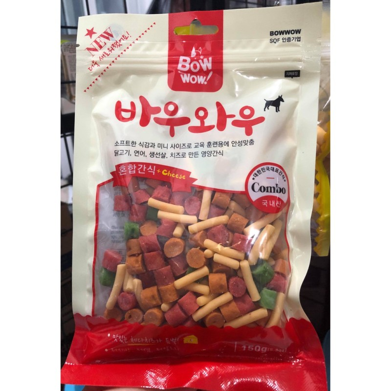 BÁNH THƯỞNG SNACK HỖN HỢP BOW WOW CHO CHÓ VÀ MÈO