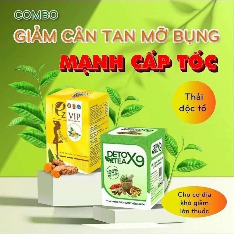 Combo giảm cân Ezvip hộp 10 gói