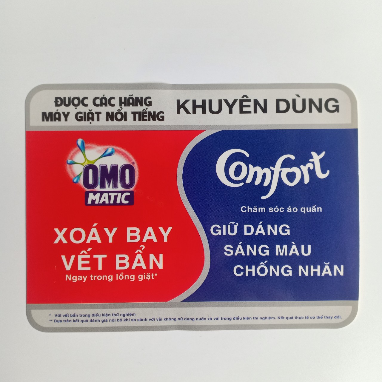 Combo 10 tem OMO dán máy giặt