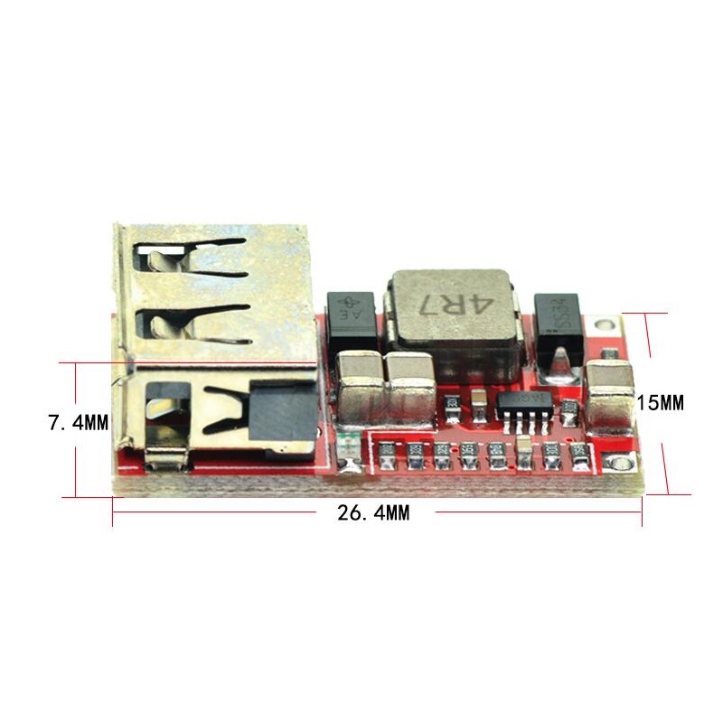 mạch hạ áp điện dc từ 6-24v sang 5V3A cổng USB