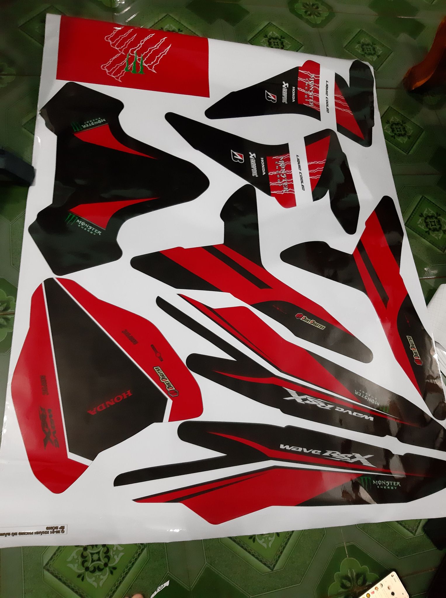 tem trùm wave rsx 2012 đỏ đen monter