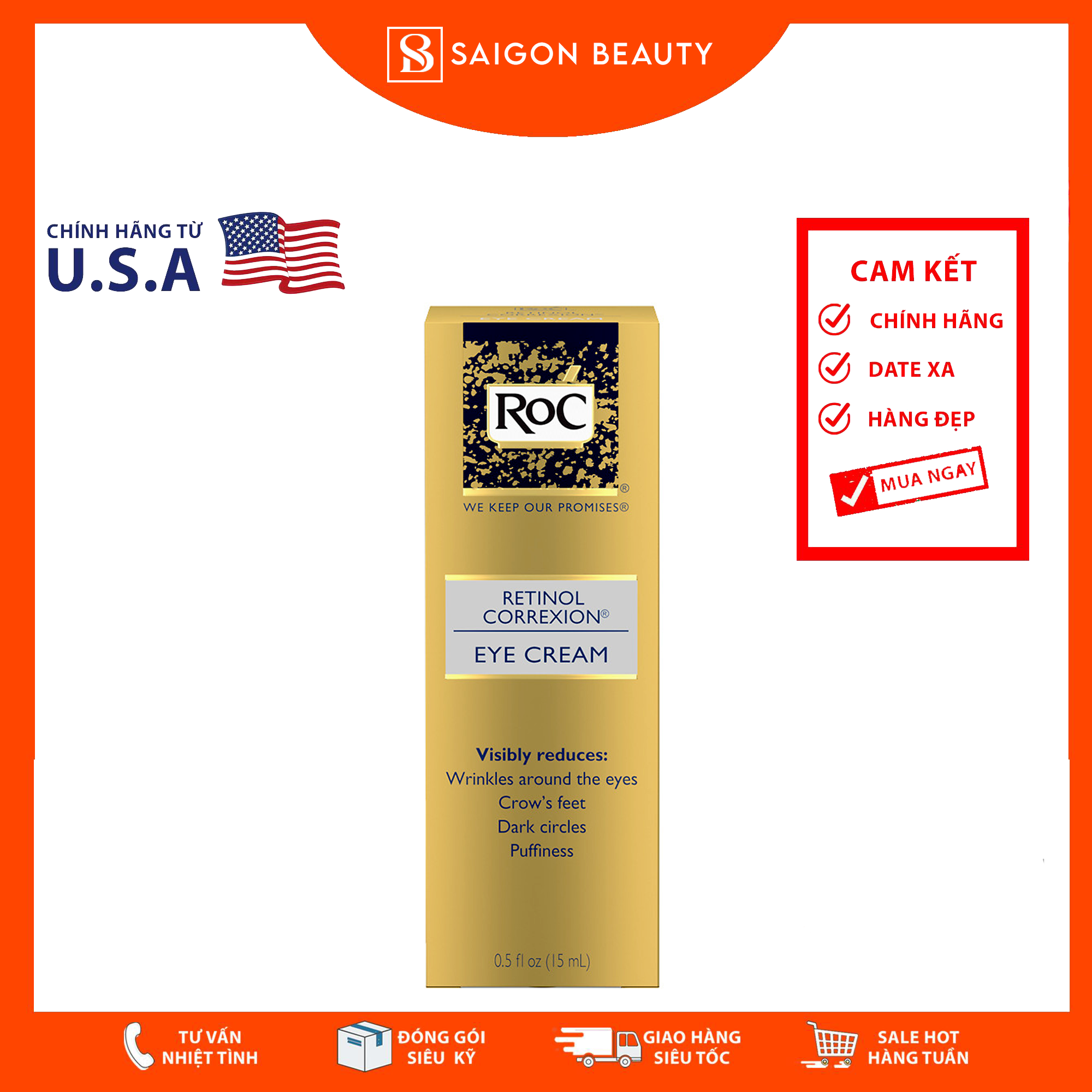 Kem Dưỡng Mắt RoC Retinol Correxion Eye Cream (15ml)