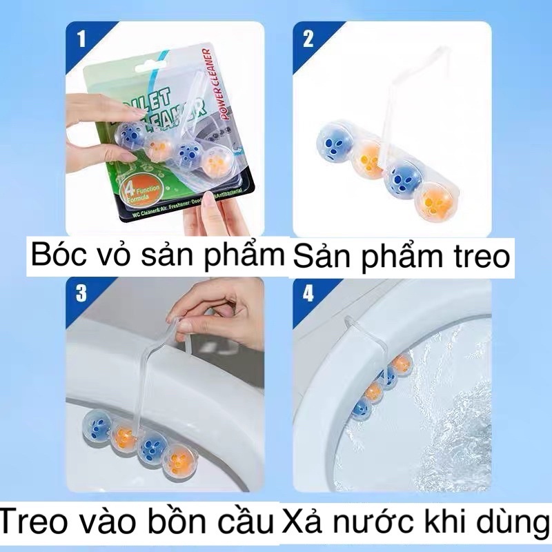 Viên Tẩy Bồn Cầu Vim Power 5 Sạch Khuẩn Thơm Mát (55g/Viên/Vĩ)