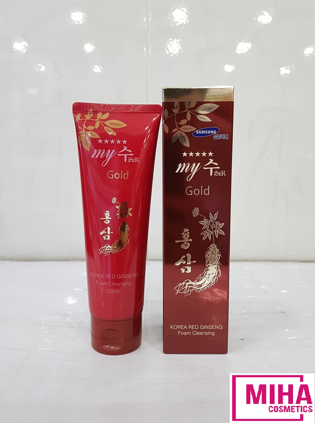 Sữa Rửa Mặt Hồng Sâm Đỏ My Gold 130ml Hàn Quốc