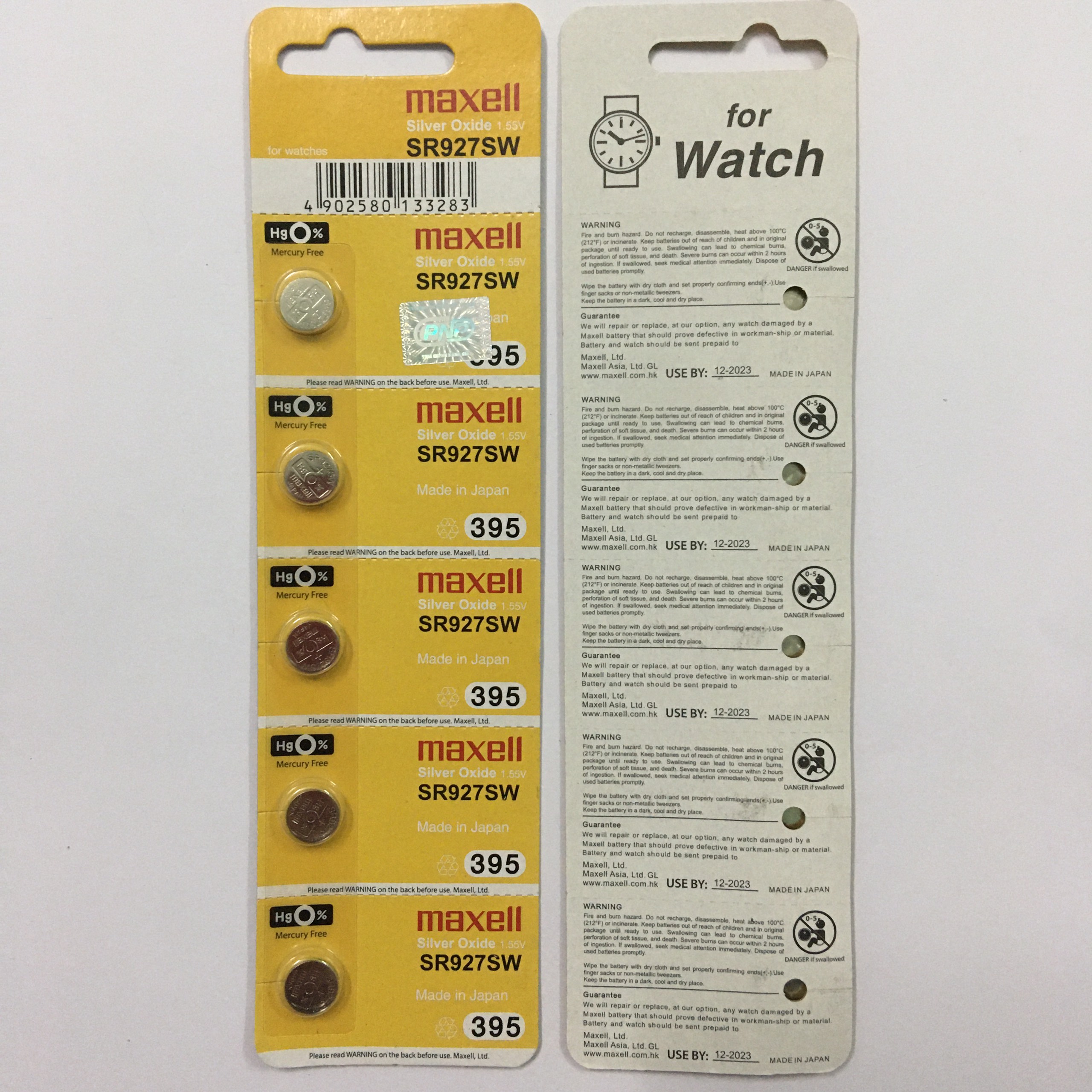 Pin đồng hồ sr927sw 395 maxell chính hãng vỉ 5 viên made in japan