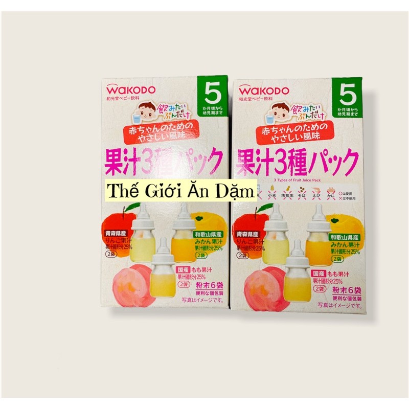 Trà Hoa Quả ( Trái Cây) Wakodo Cho Bé Ăn Dặm 5M+ (Thế Giới Ăn Dặm)
